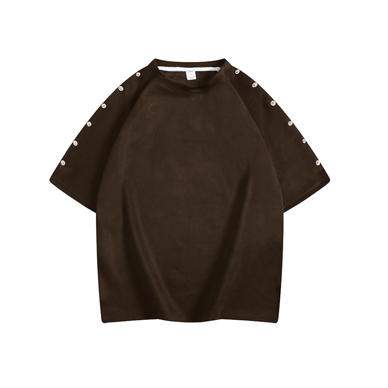 Suede Button-Down T-Shirt