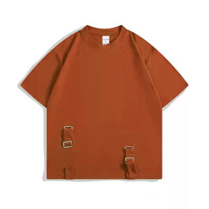 Solid Color T-Shirt With Laces