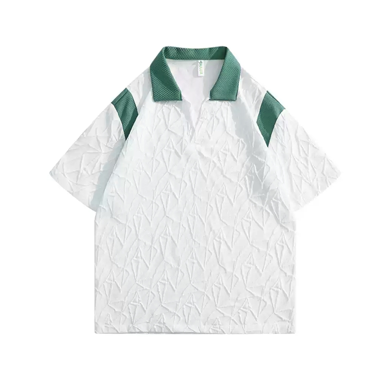 Contrast Color V-Neck Shirt